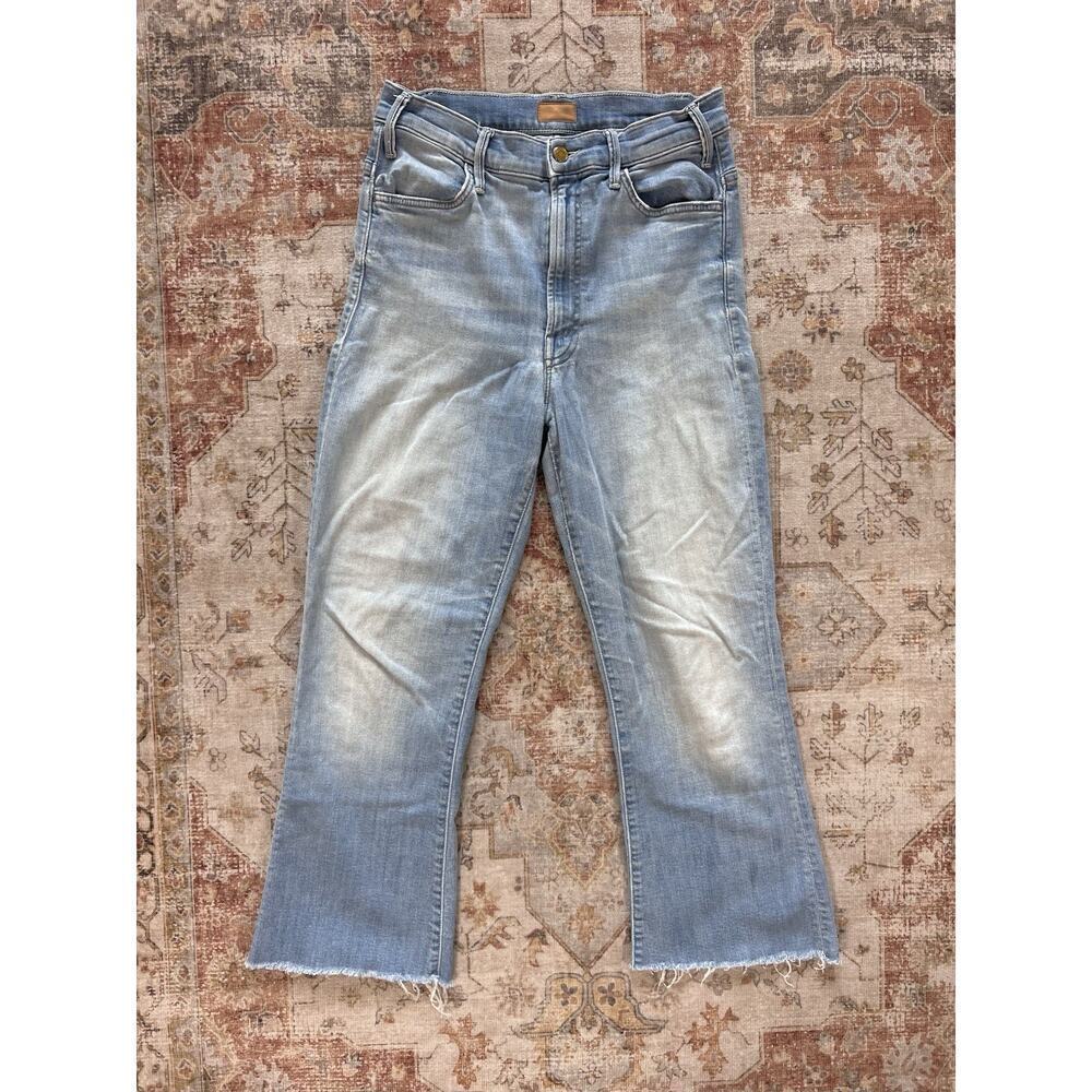 Mother The Hustler Ankle Fray Shaken Not Stirred Denim Jeans Womens Size 28